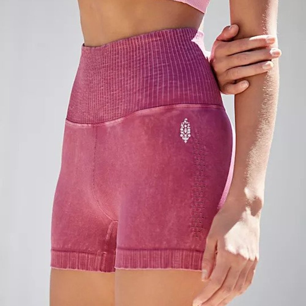 Free People Good Karma running shorts XS/S in magenta (sold out color)